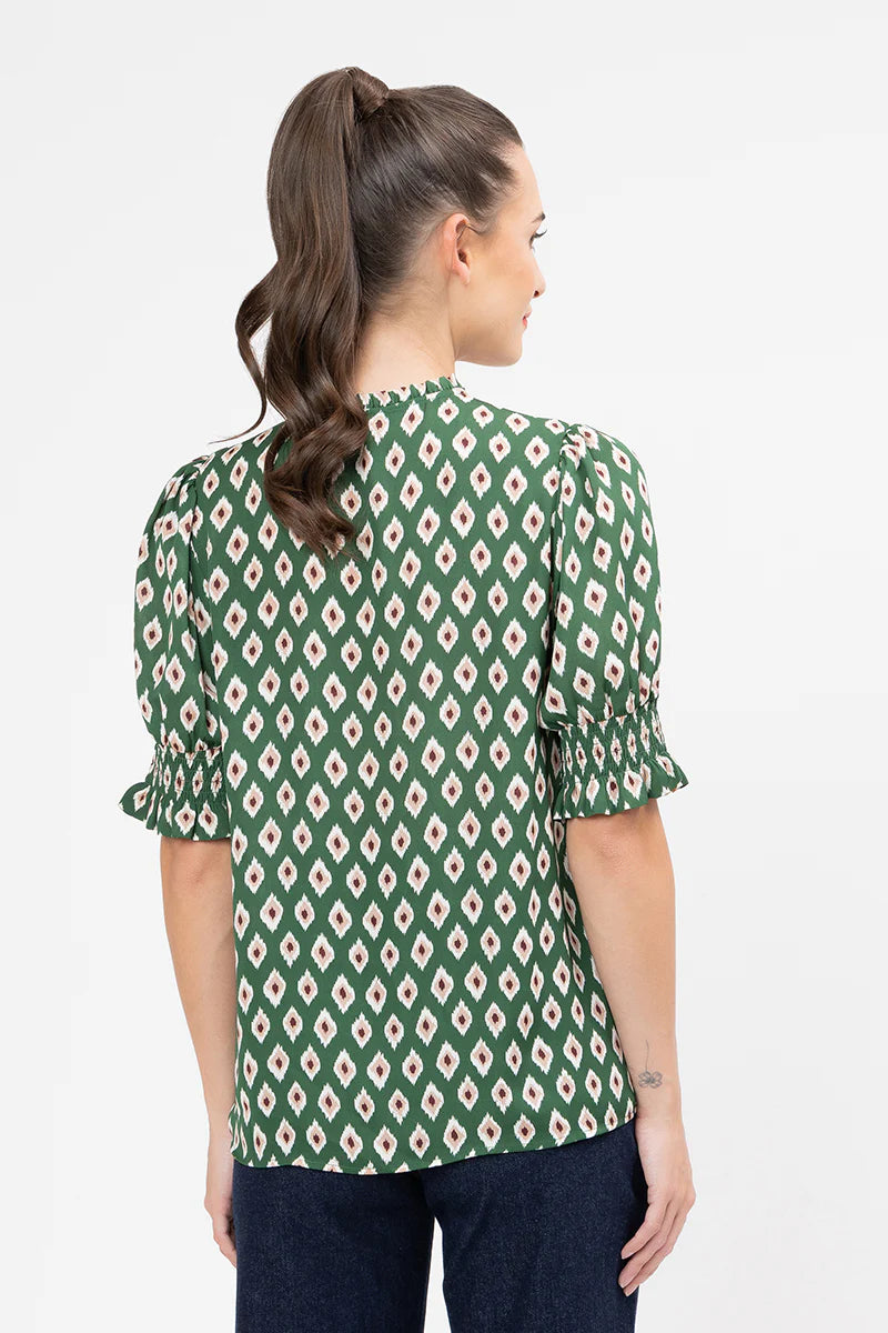 Movement Blouse - Diamond Merlot