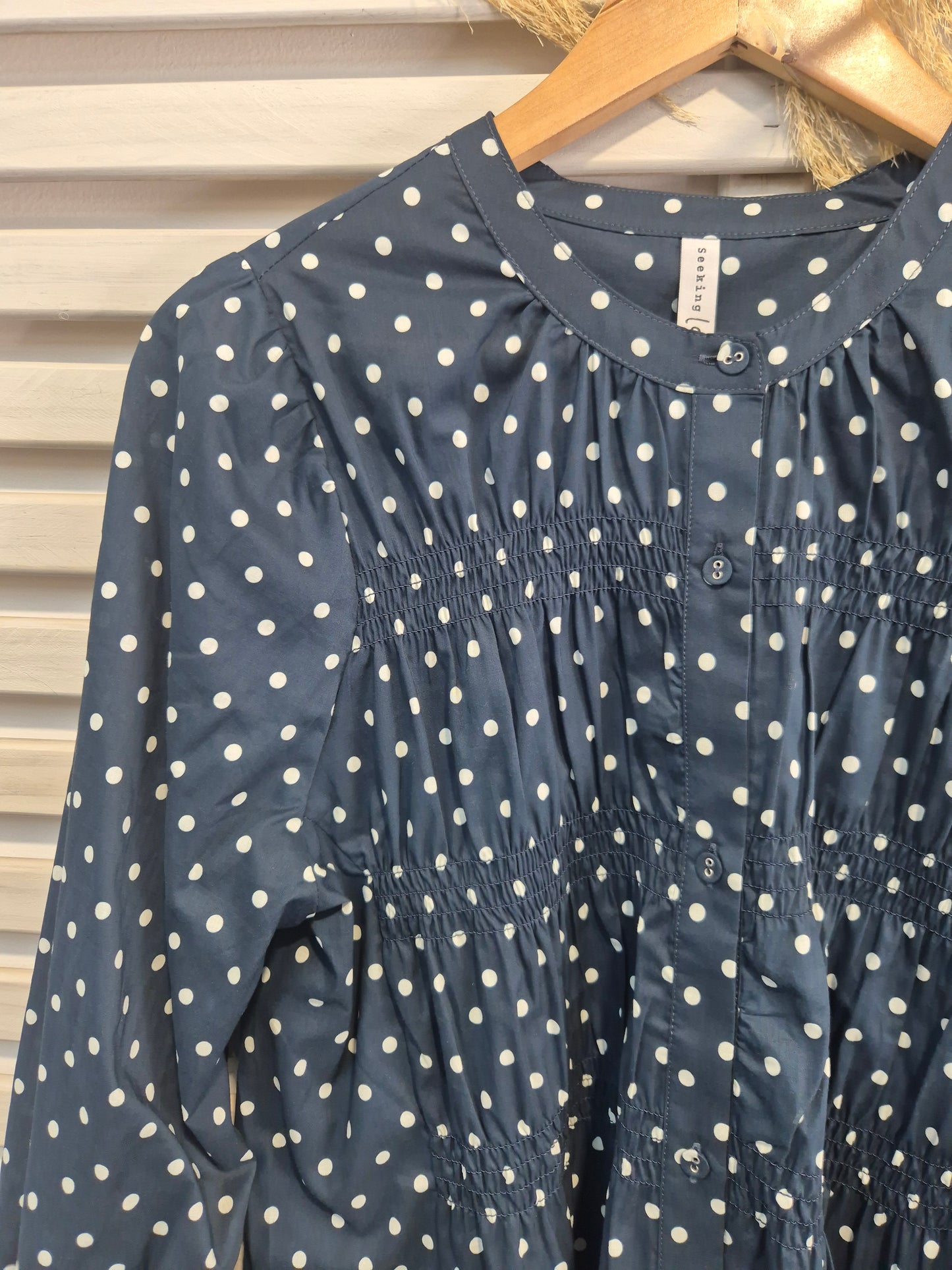Bonita Top - Navy Spot