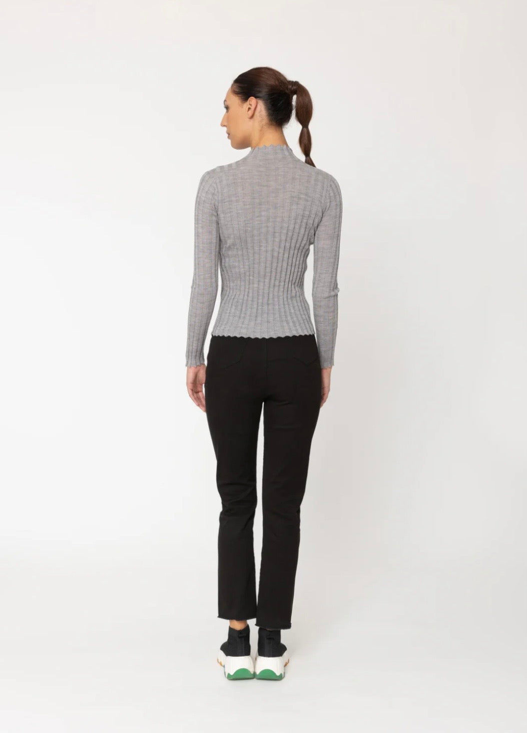 Derby Top - Grey Marle