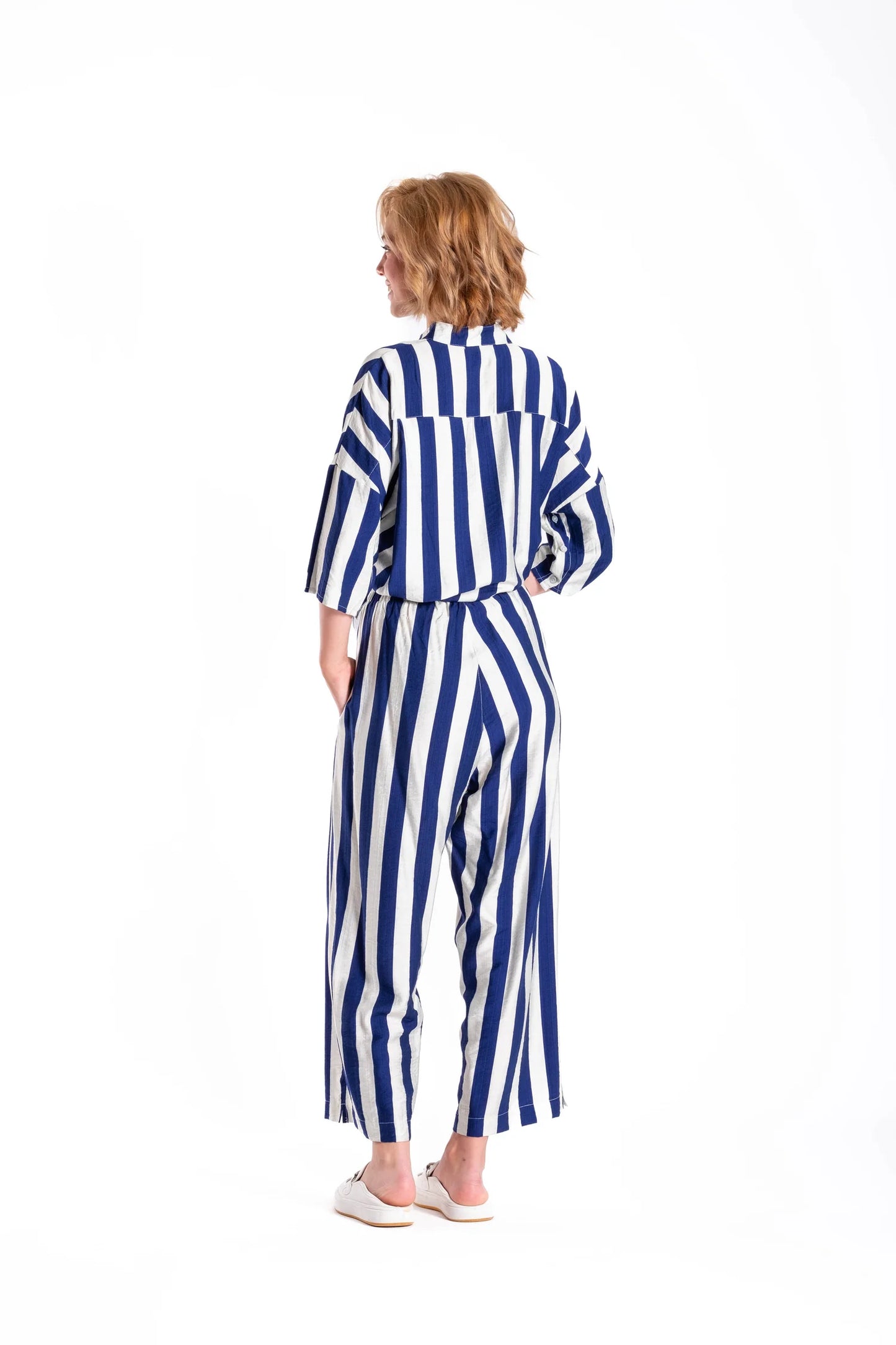 Jellicoe Wide Leg Stripe - Blue/White