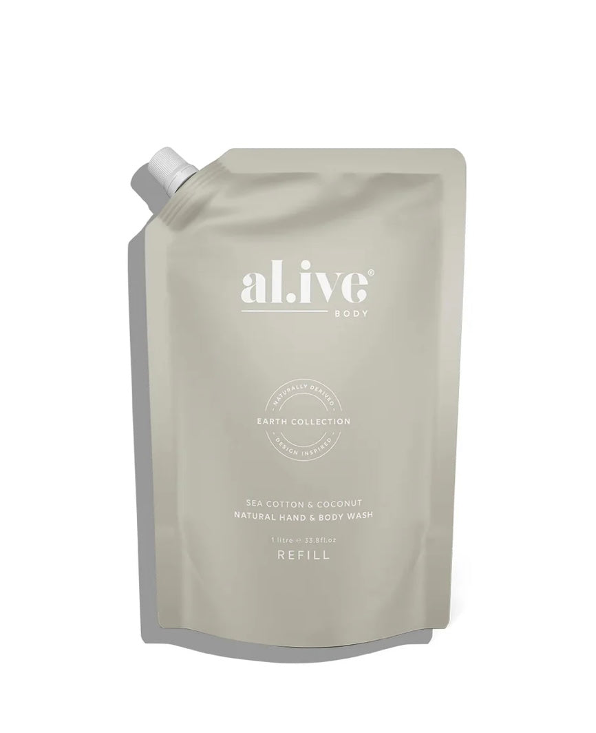 1 Litre Wash Refill - Sea Cotton & Coconut