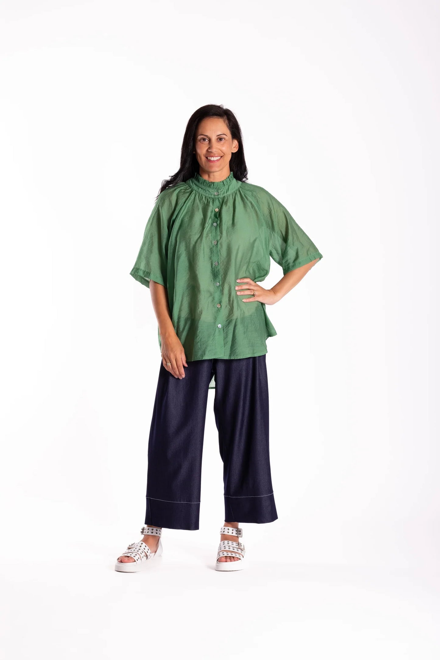 Delight Blouse - Leafy Green