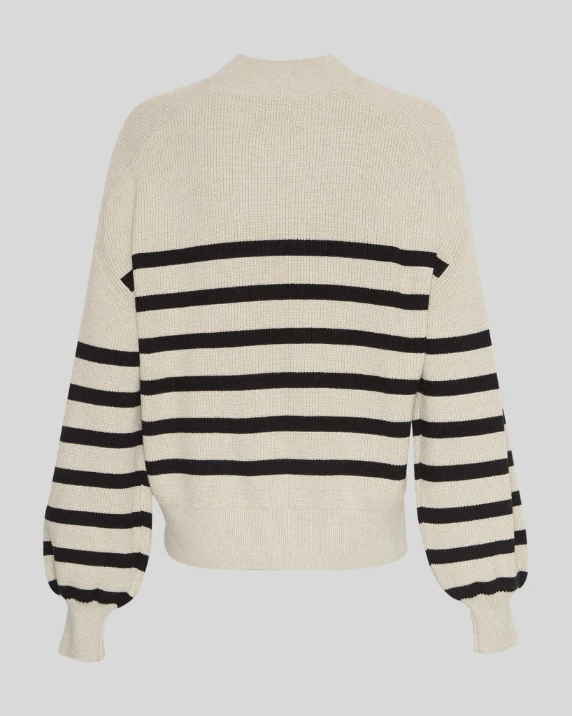 Maura Rachelle Pullover - Oat /Black Stripe