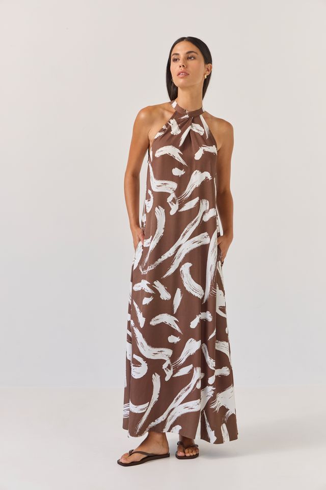 Halter Dress - Painterly