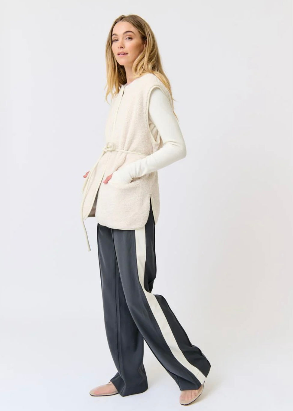 Weston Pant - Steel/Cream