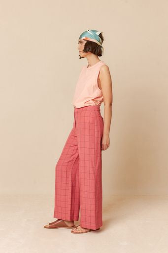 Windowpane Check Pants - Sandra