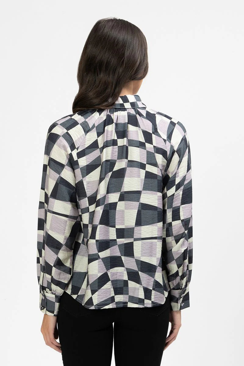 Zoe Blouse - Pastel Geo