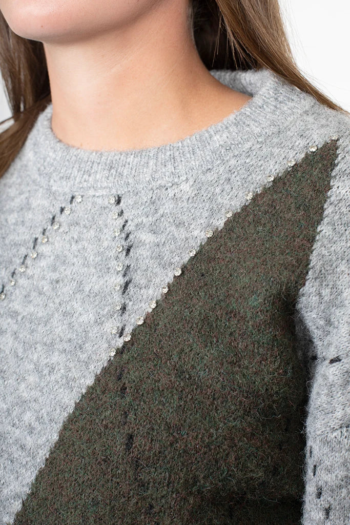 Contempo Knit - Grey/Olive