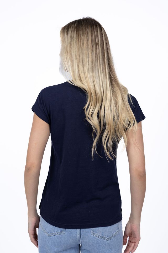 Must Have V Neck Tee - Navy