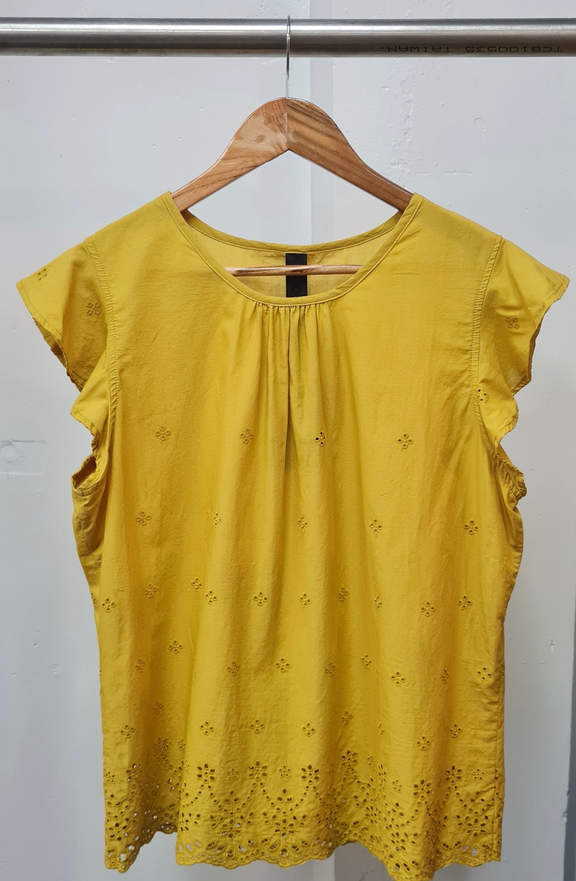 GOLDEN Madz Flutter Top Mustard