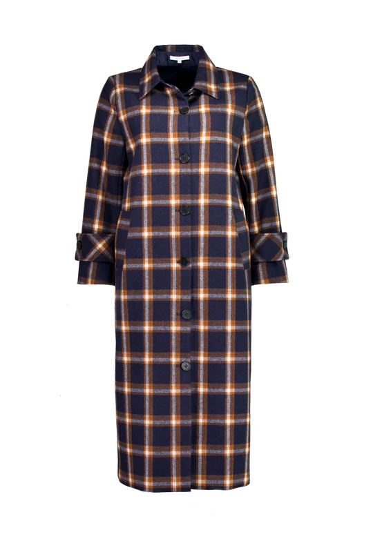 Kamali Coat - Navy Check