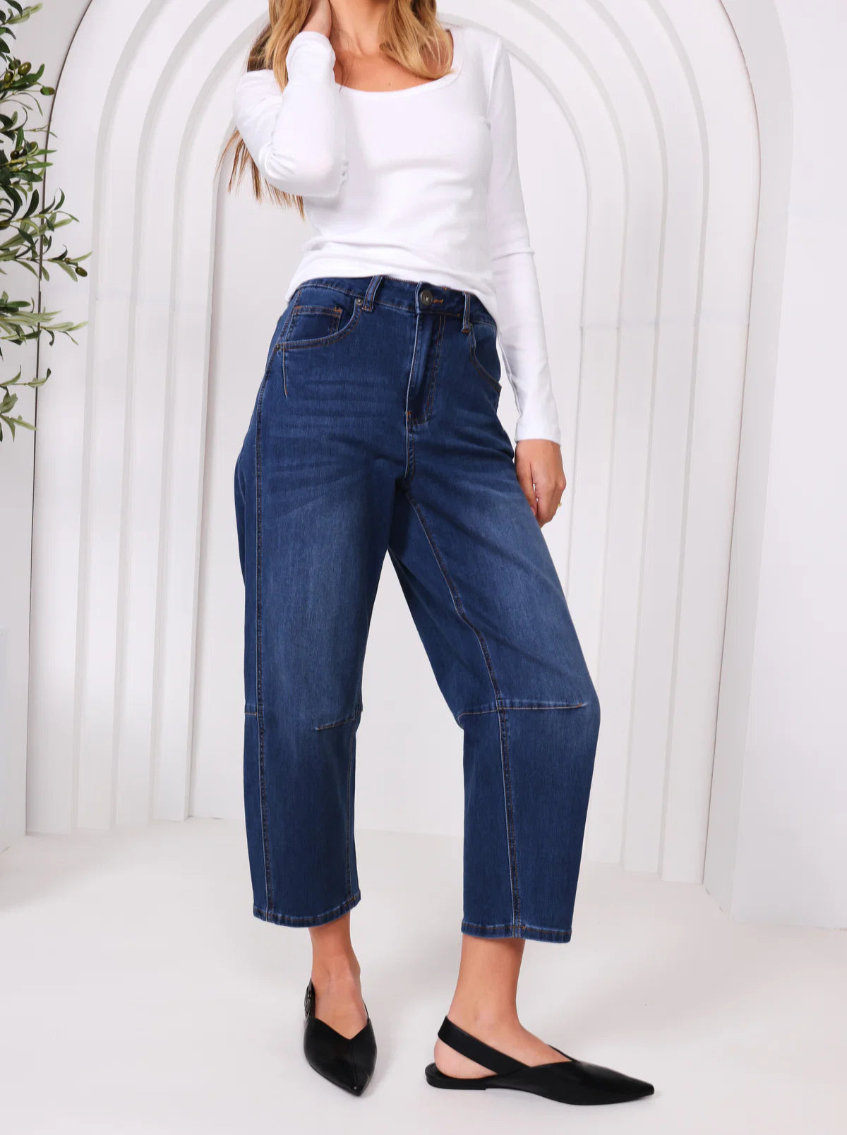Toni Barrel Jeans - Blue