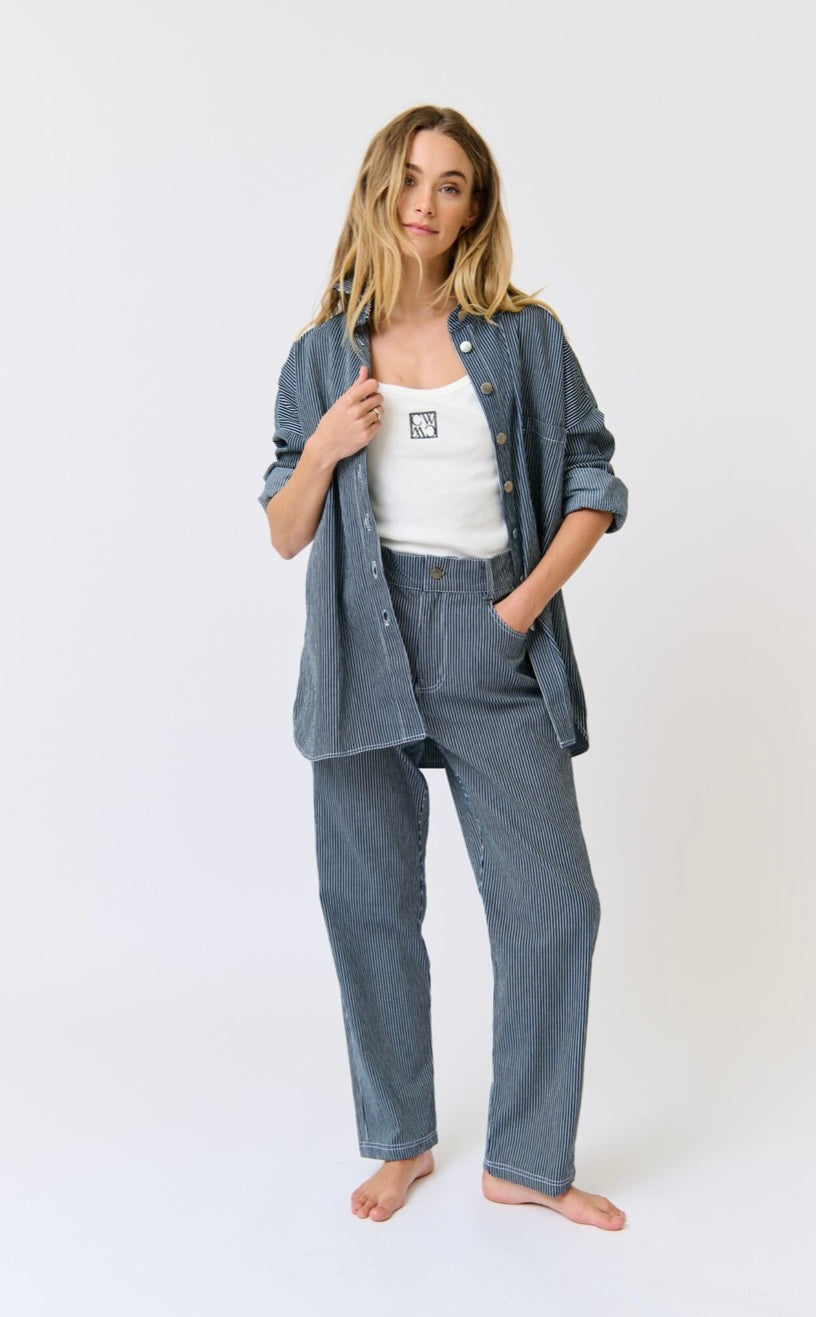 Tamika Shirt - Stripe Denim