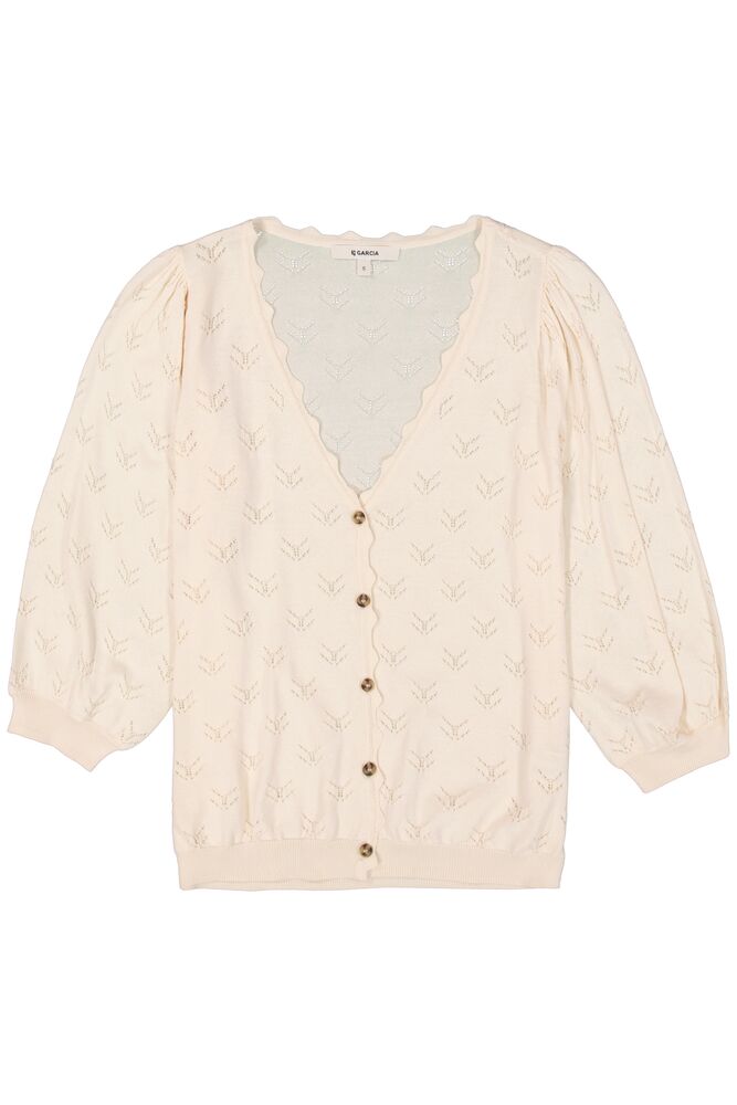 V Neck Cardigan - Whitecap