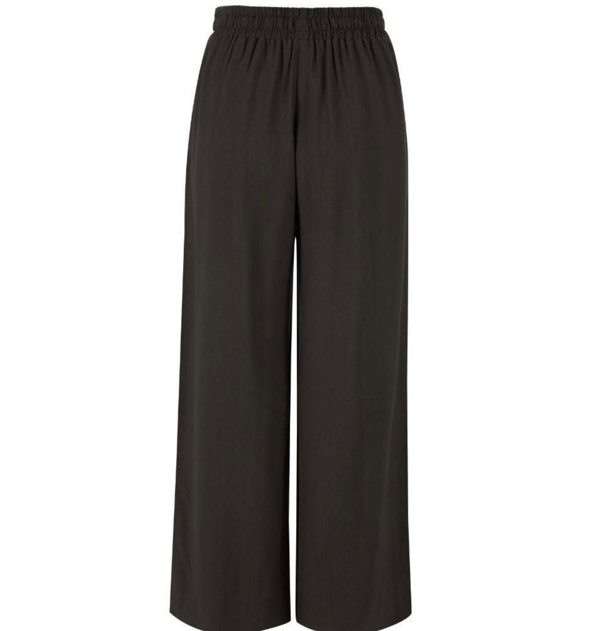 Indiana Wide Leg Pants - Chocolate/Cream Stripe