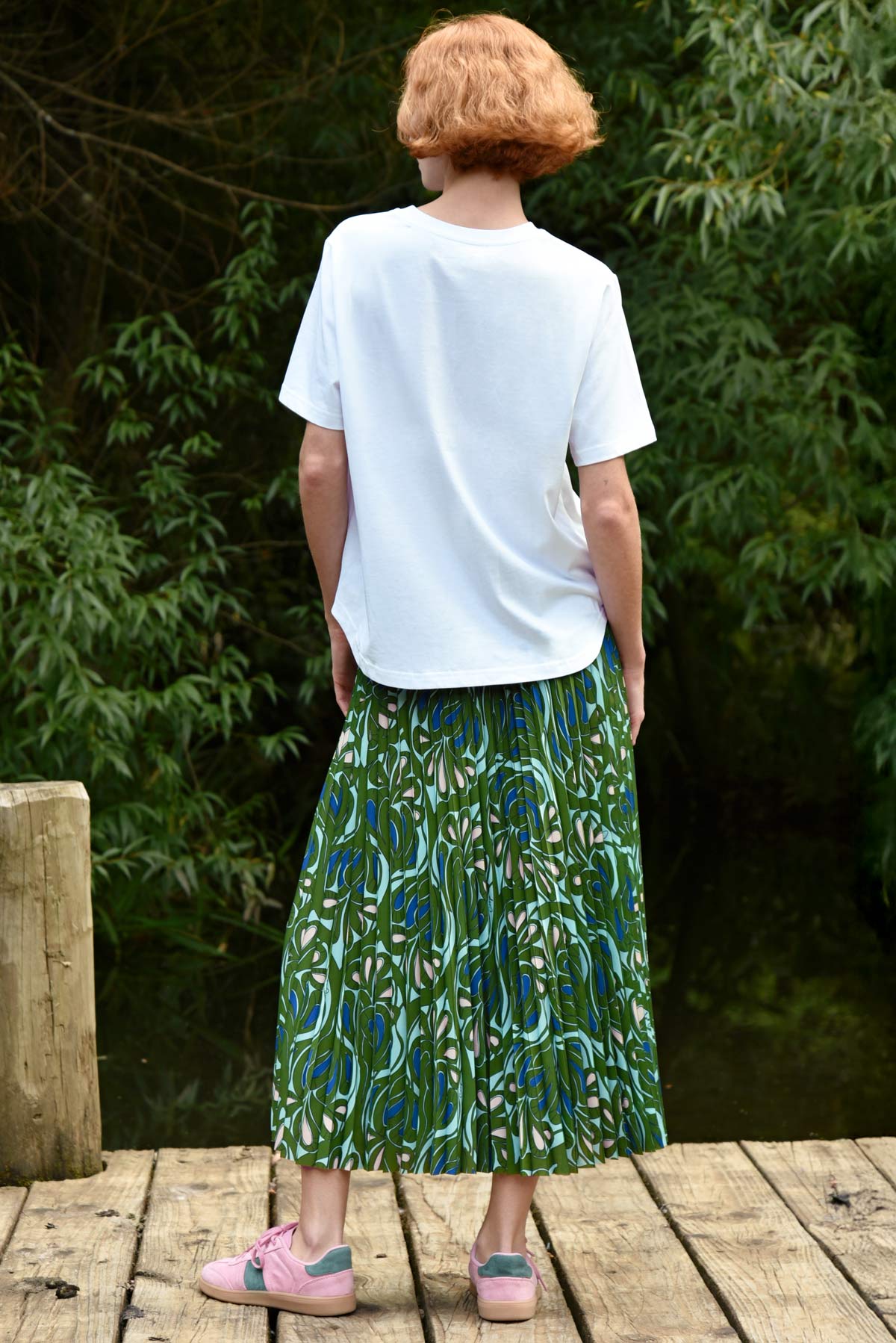 Skipped A Pleat - Green & Blue
