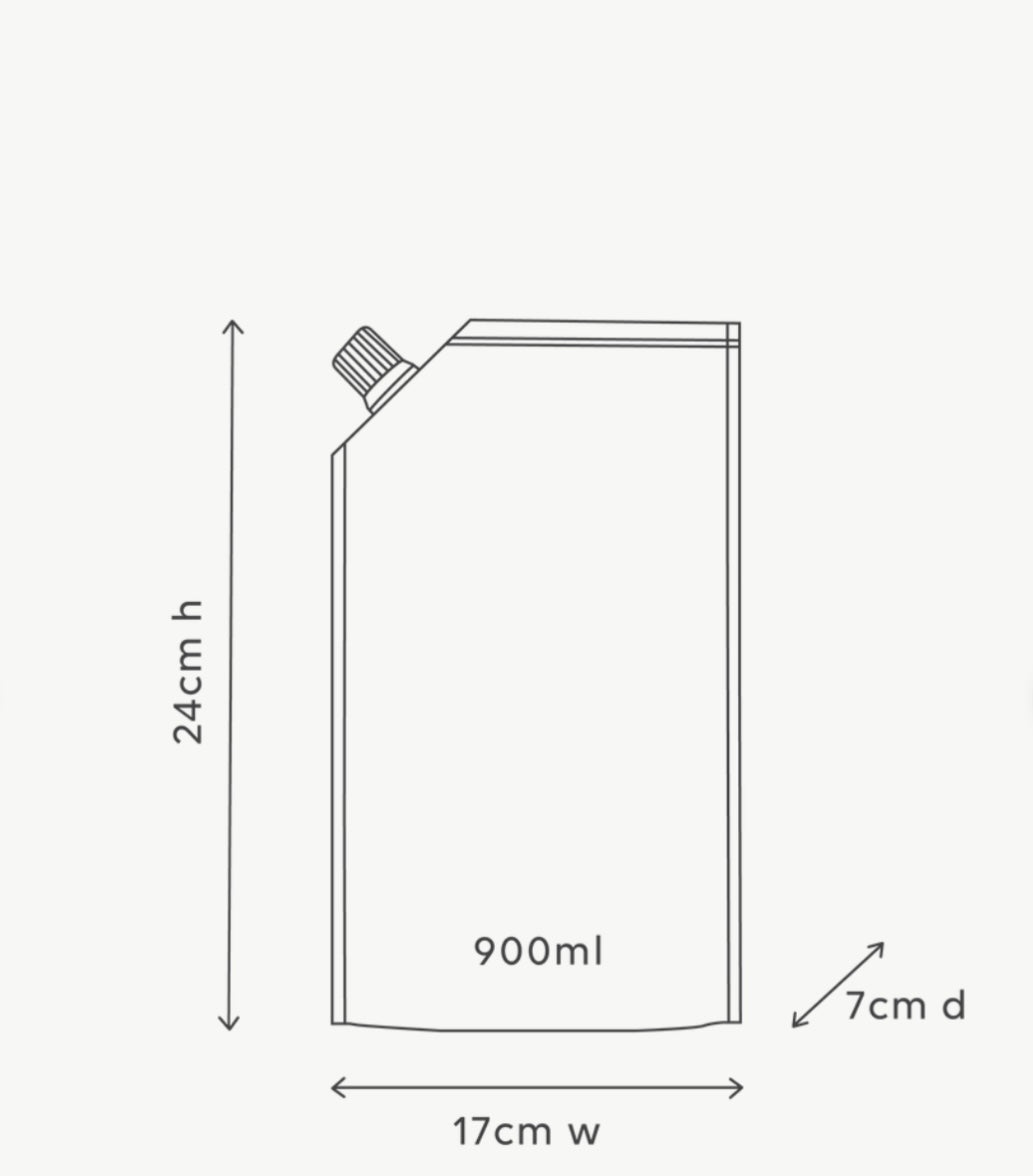 900ml Dishwashing Liquid Refill - Lemon & Pomegranate