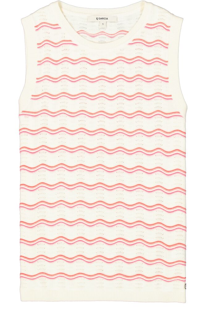 Knit Singlet - Ecru Stripe