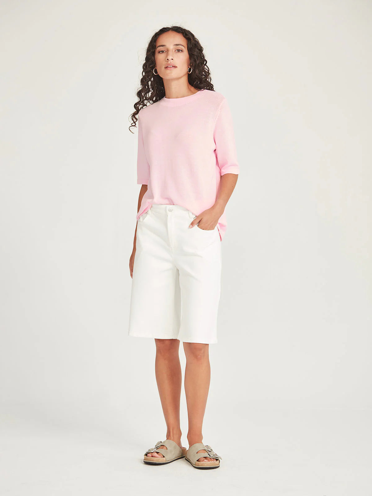 Echo Knit Tee - Pink Sorbet