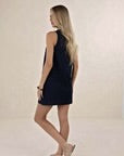 Ivy Denim Shift Dress - Dark Blue