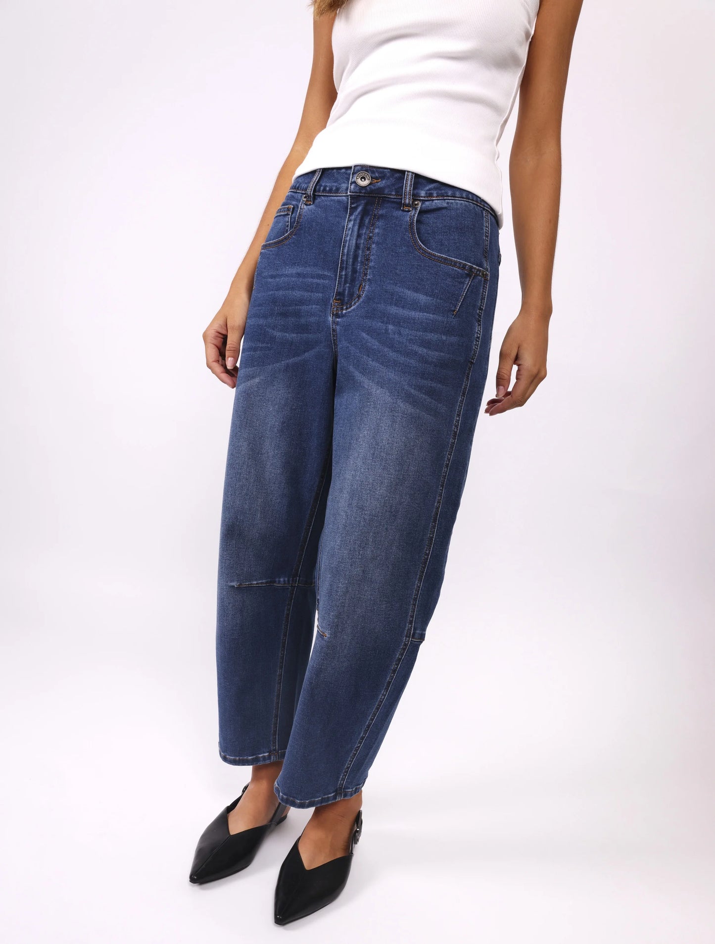 Toni Barrel Jeans - Ink Blue
