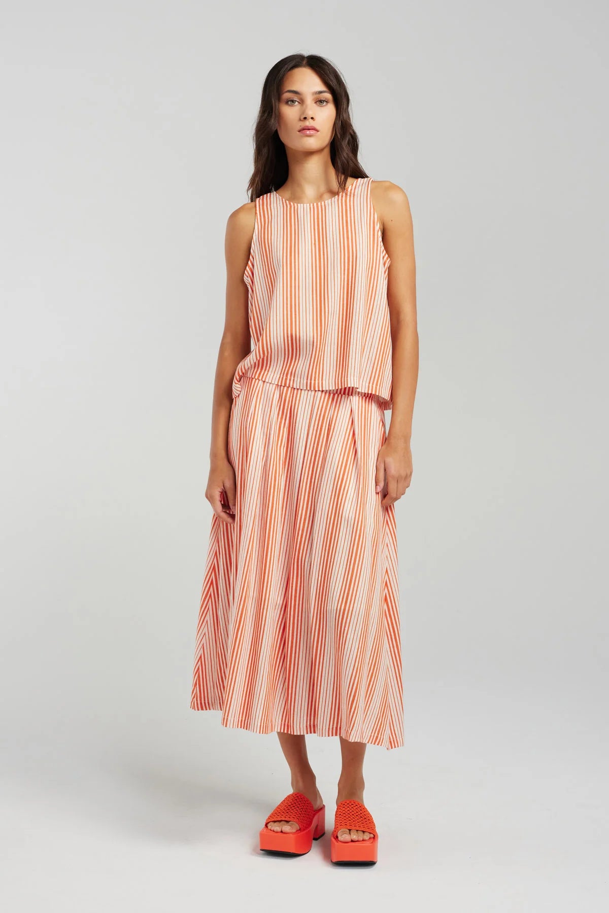 Sutton Top - Flame Stripe
