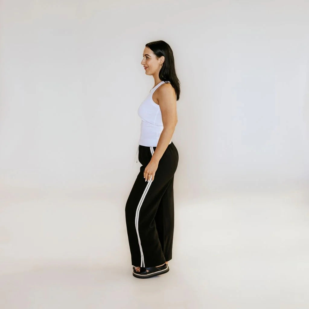Indiana Pants - Black/White Stripe