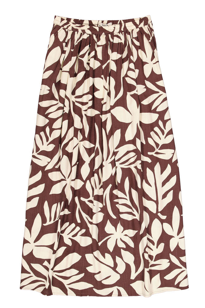 Leaf Print Skirt