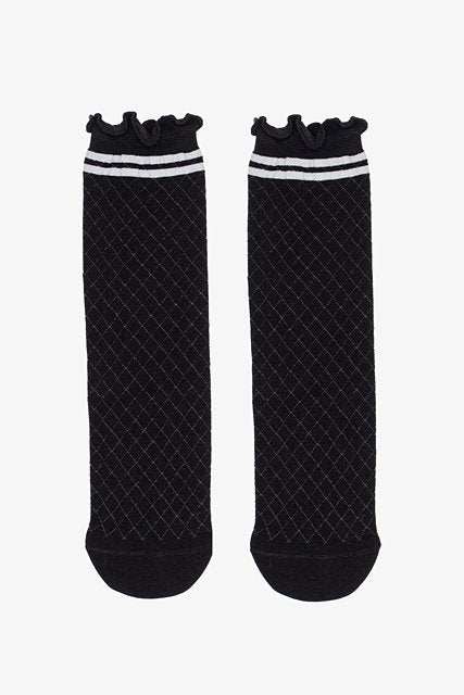 Stocking Sock - Black/Silver