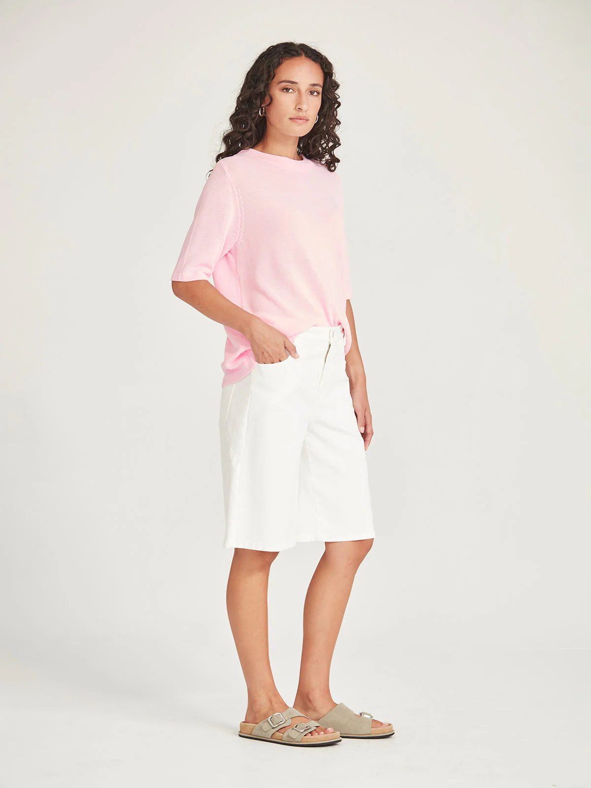 Echo Knit Tee - Pink Sorbet