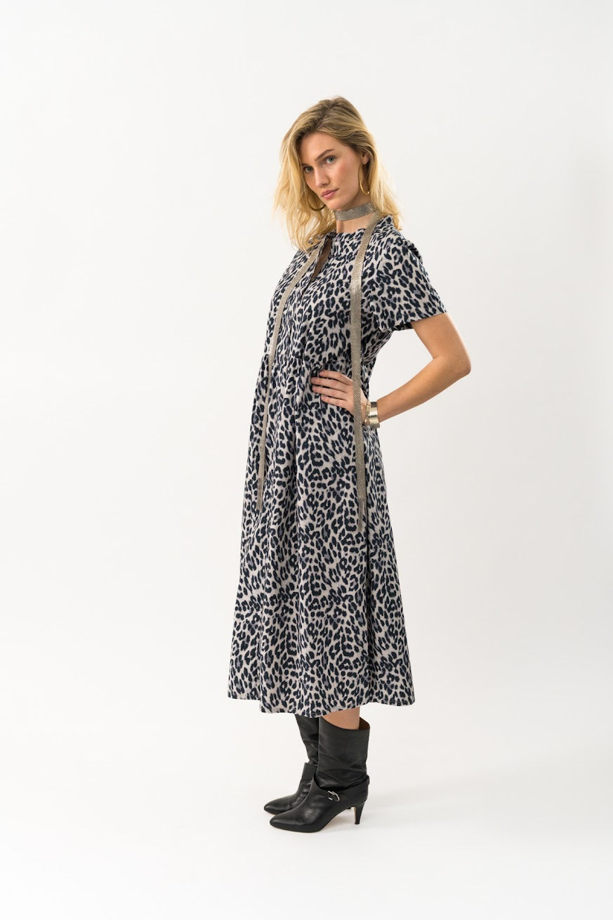 Aliya Maxi Dress - Leopard Print