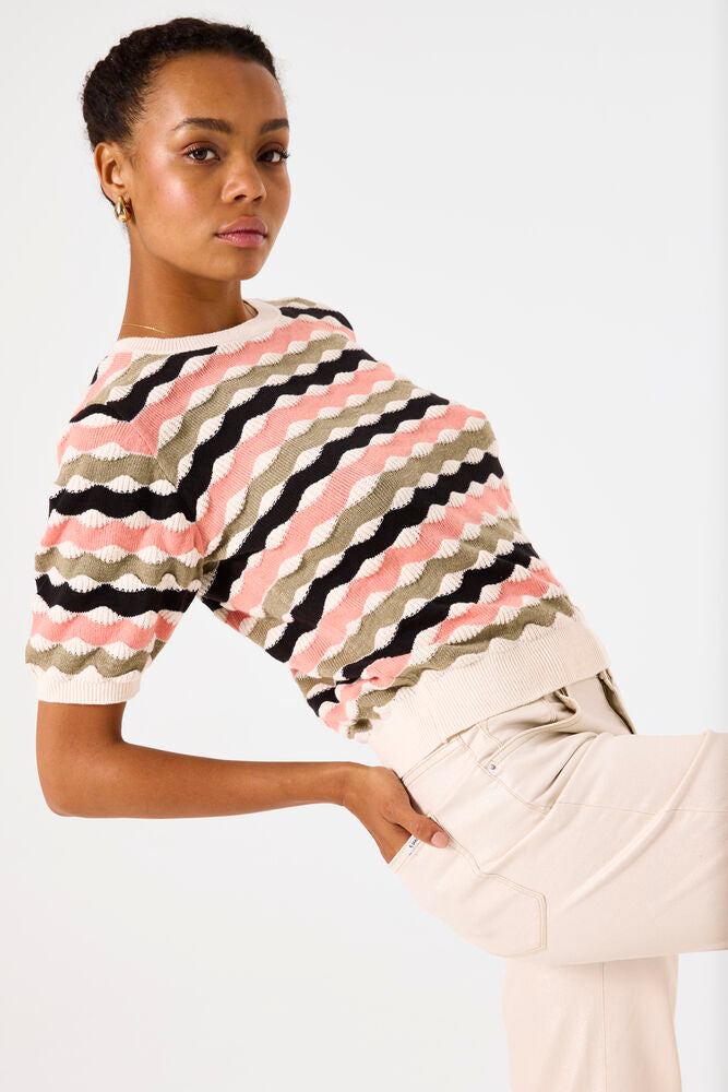 Patterned Knit - Whitecap