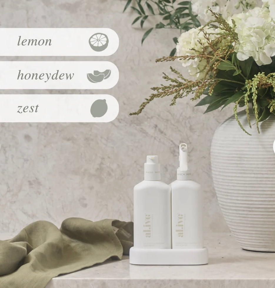 al.ive Kitchen Duo - Lemon Myrtle & Honeydew - Hand Wash/Bench Spray
