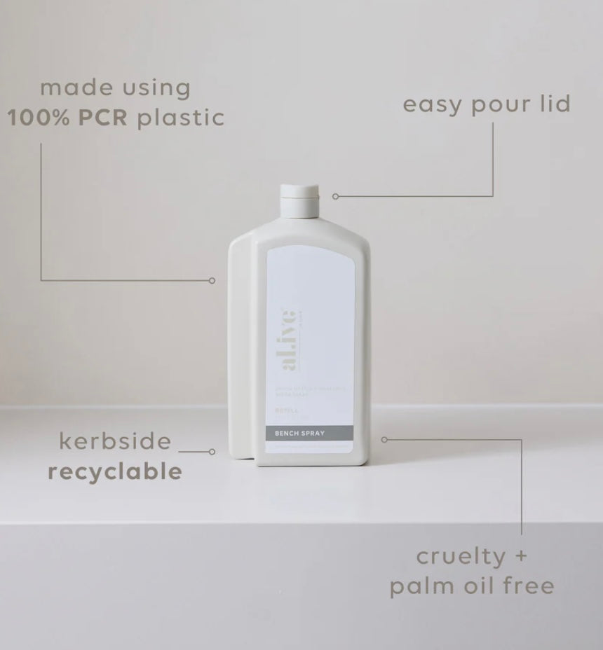 1 L Bench Spray Refill - Lemon Myrtle & Honeydew