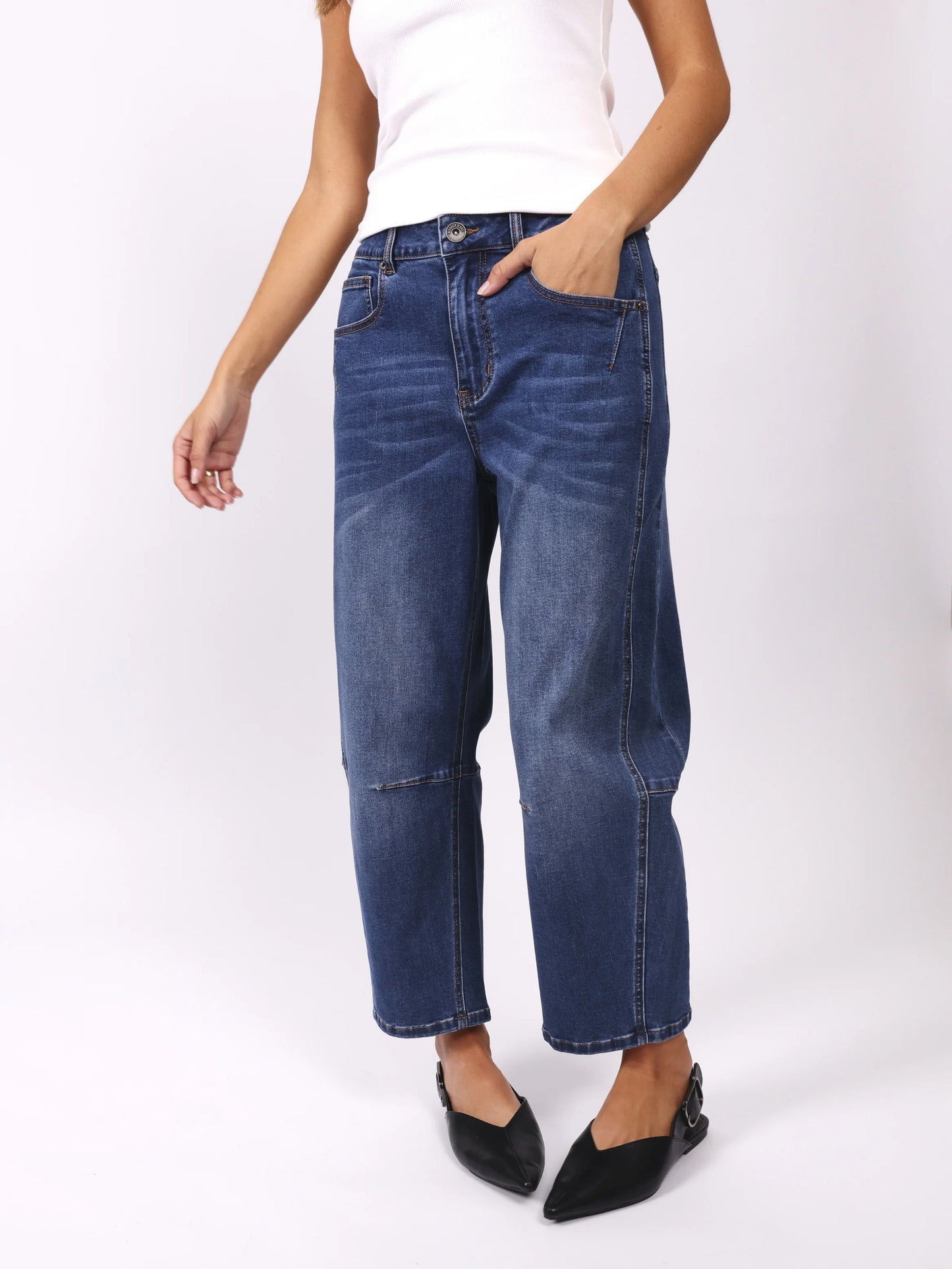 Toni Barrel Jeans - Blue