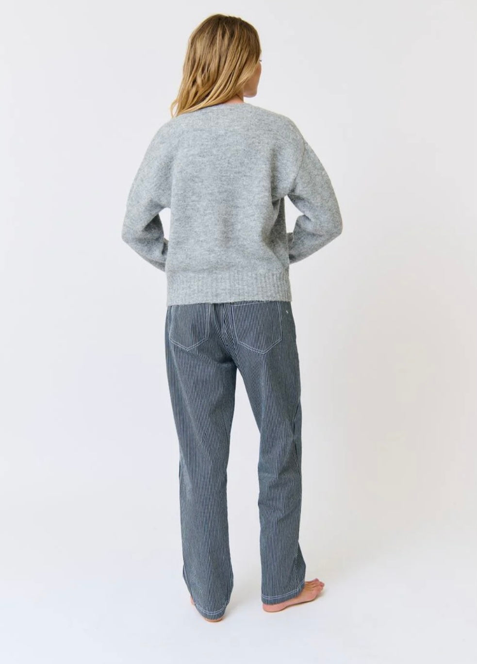 Aurora Knit Cardy - Grey Marle