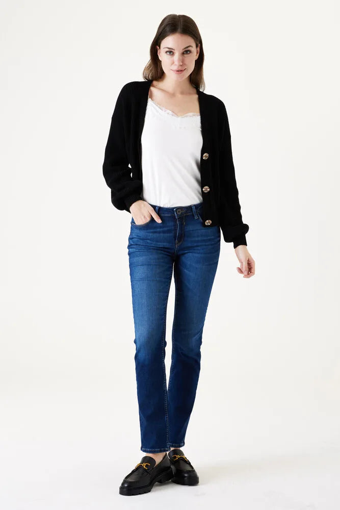 Celia Straight Leg Jeans - Dark Used (32 Leg Length)