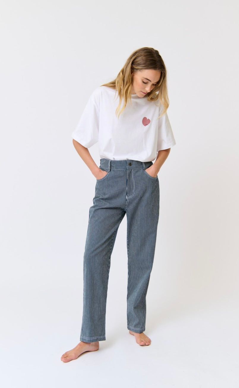 Baylor Pants - Stripe Denim