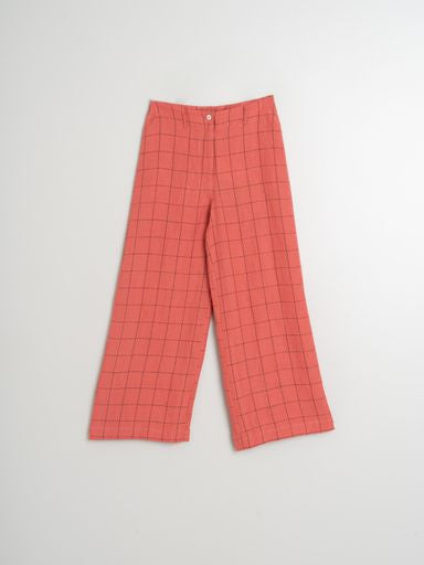 Windowpane Check Pants - Sandra