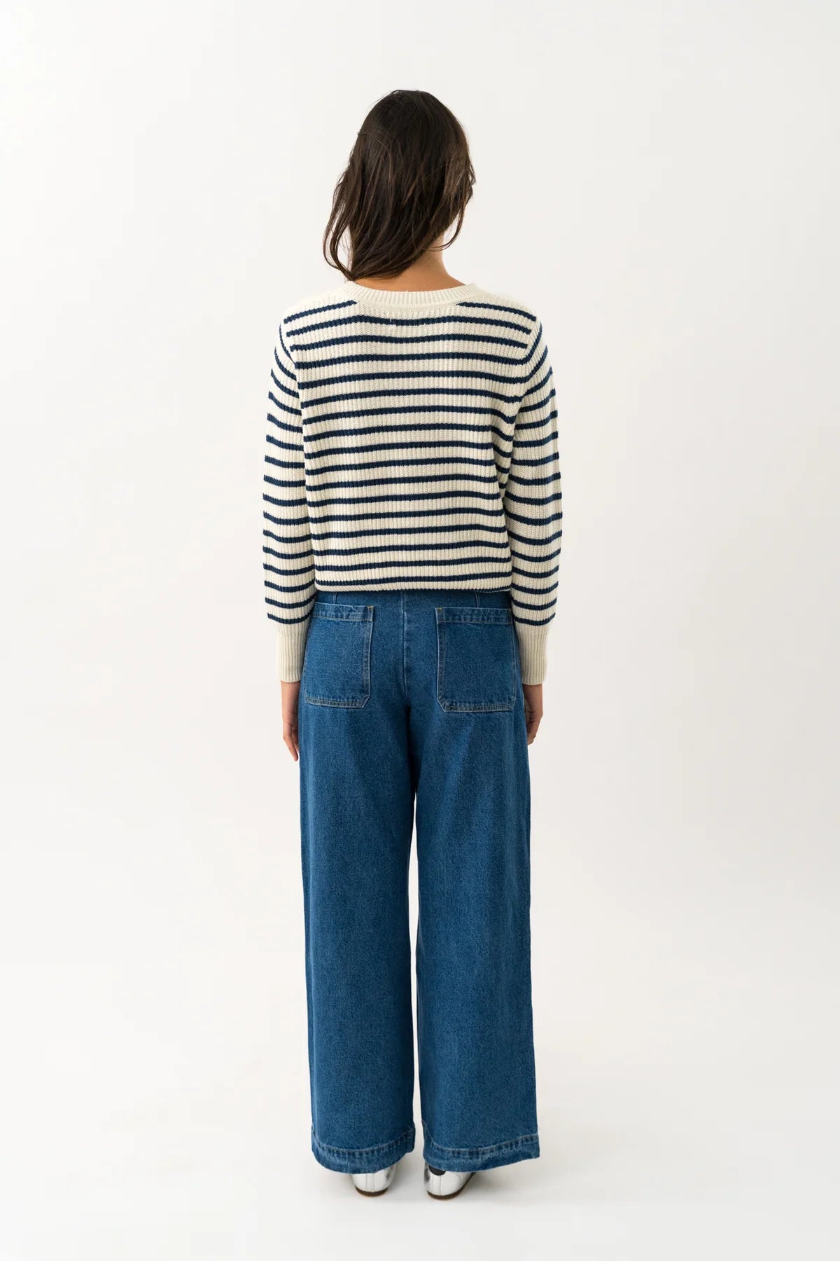 Dane Jumper - Dark Blue Stripe