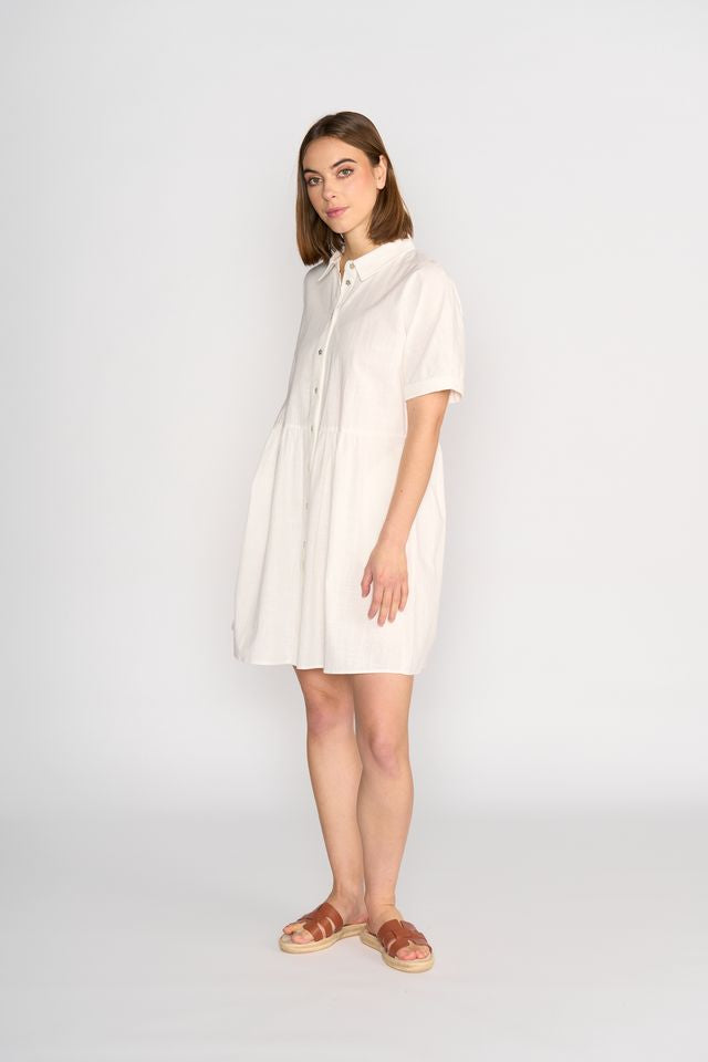 Cocoon Dress - White