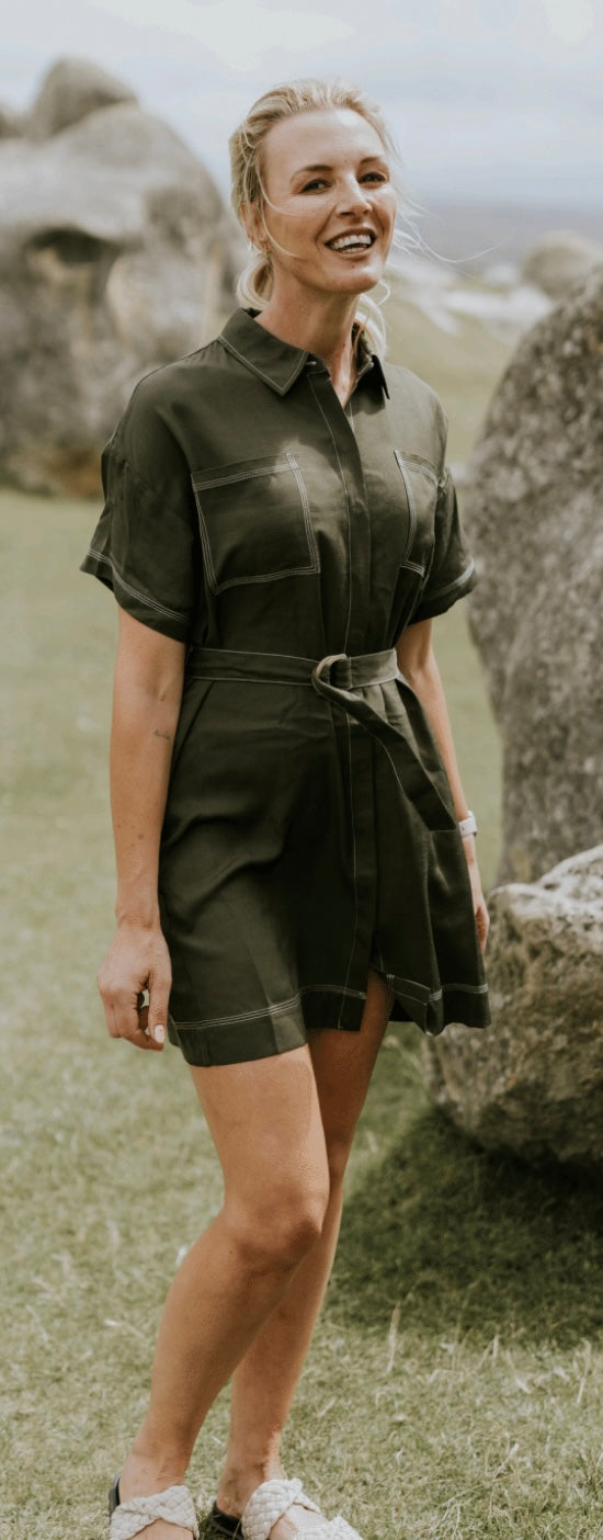 Cora Shirt Dress - Bonsai