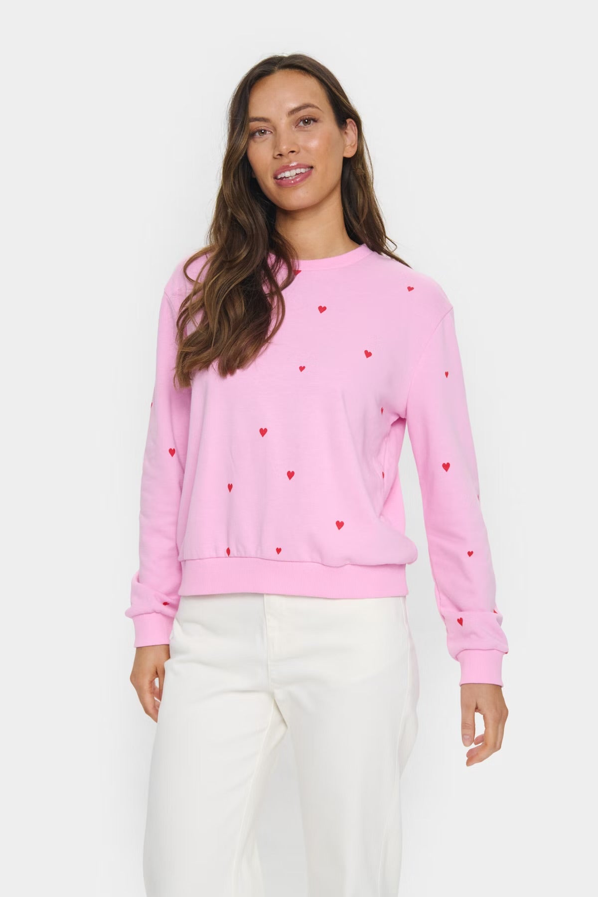 Dagna Sweatshirt - Pink Flame Hearts