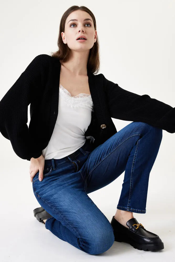 Celia Straight Leg Jeans - Dark Used (32 Leg Length)