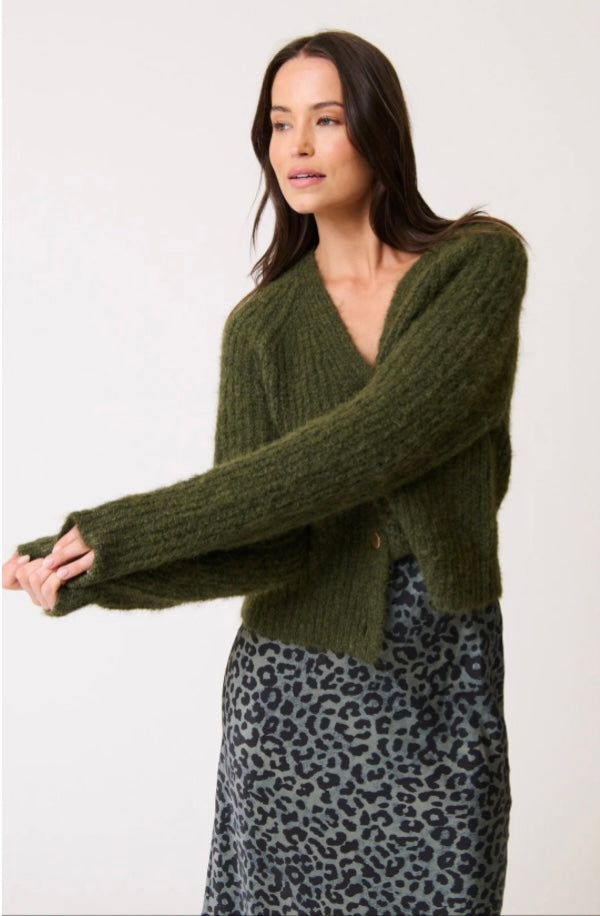 Hazel Knit Cardigan - Khaki