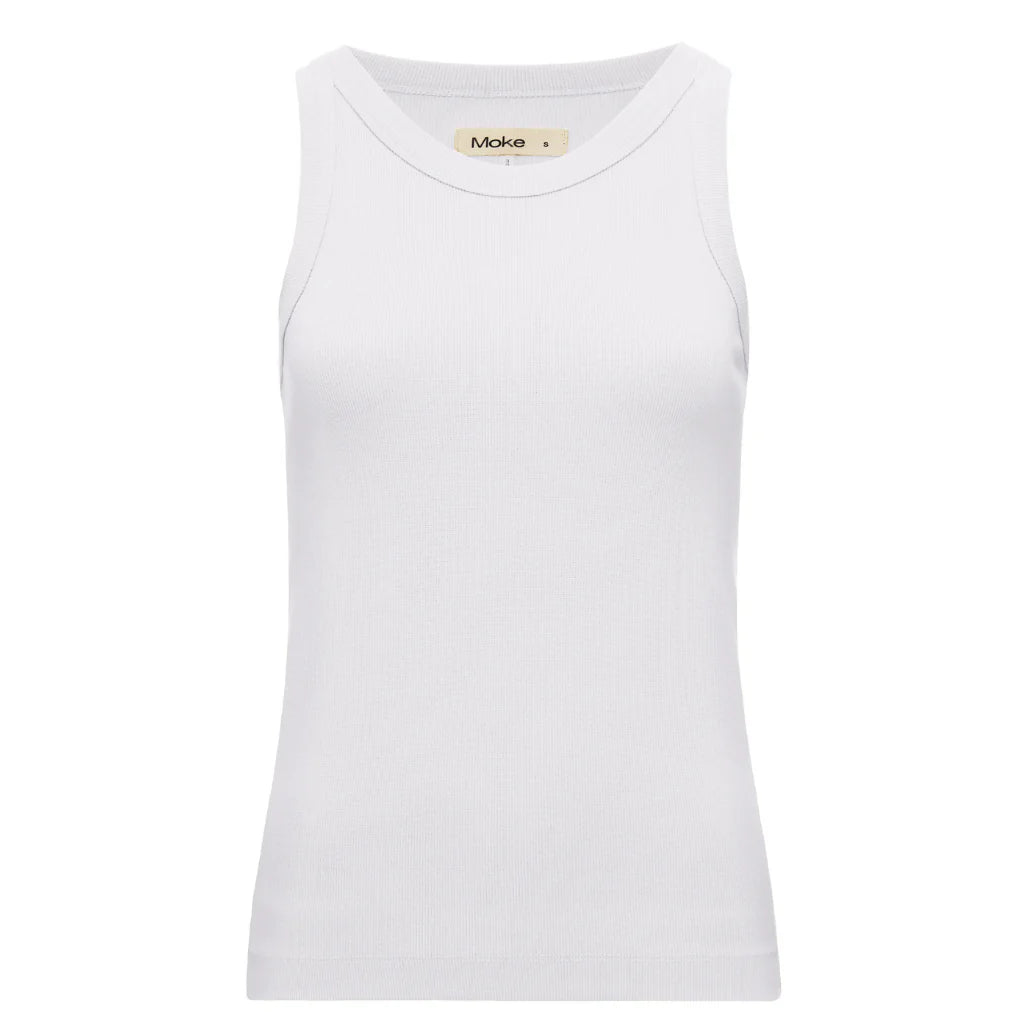 Ede Cotton Rib Tank - White