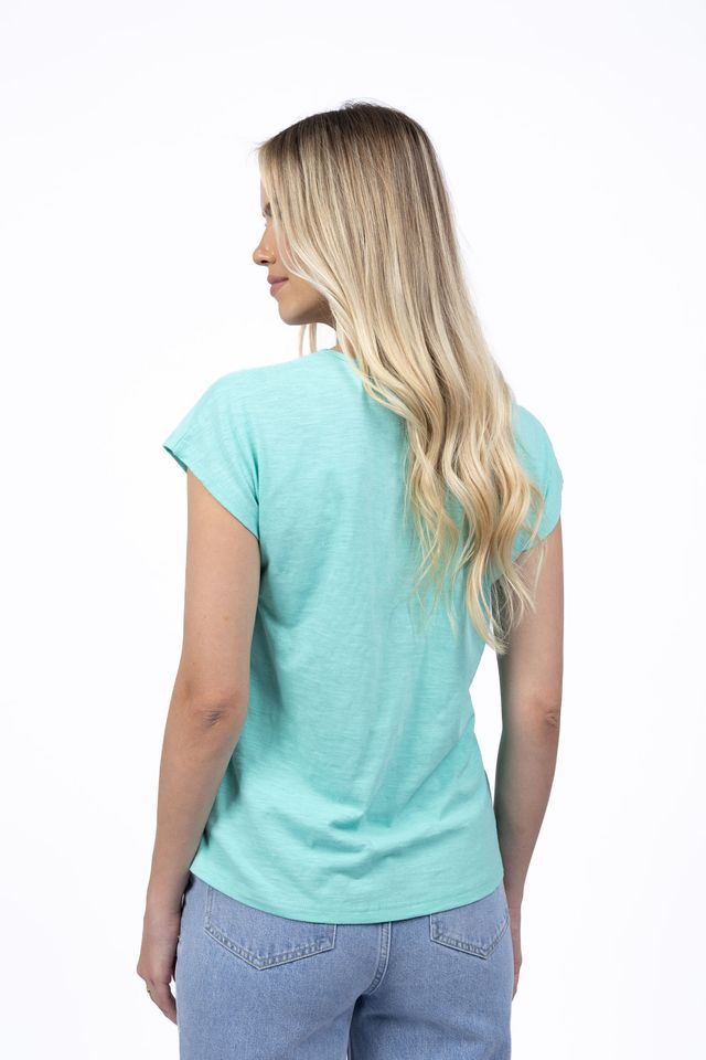Must Have V Neck Tee - Lagoon Green