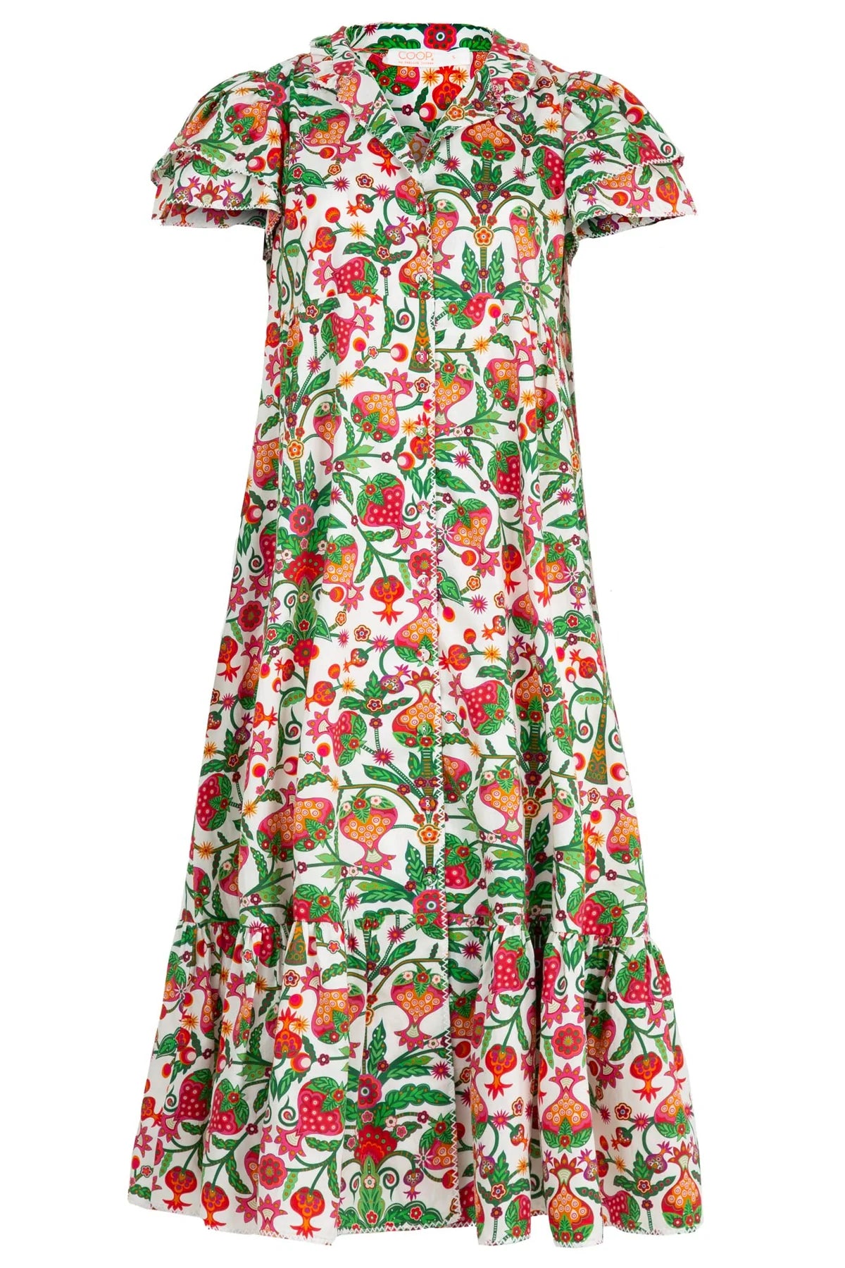 A Little Flair Dress - Berry Print