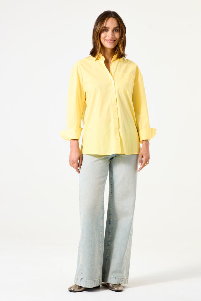 Fresh Yellow Poplin Shirt