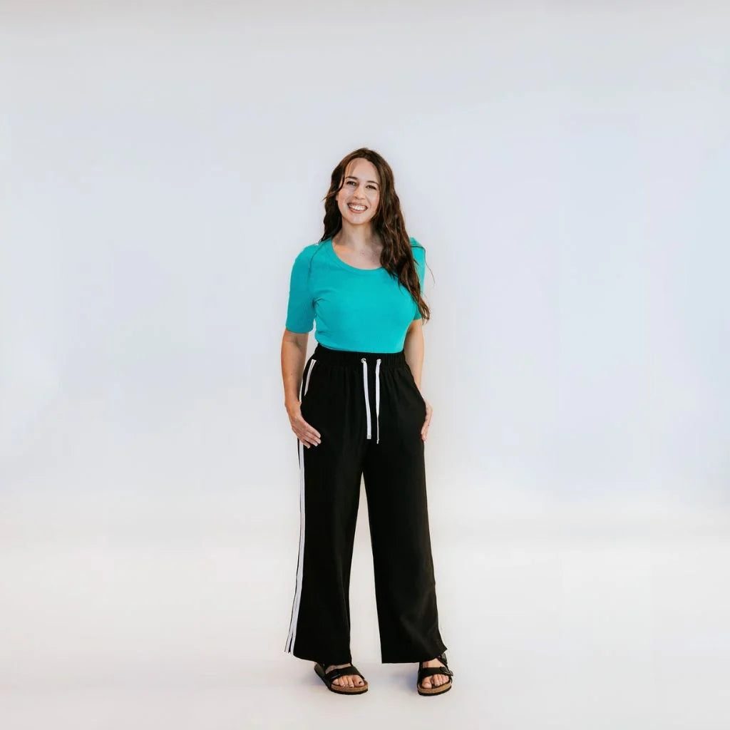 Indiana Pants - Black/White Stripe